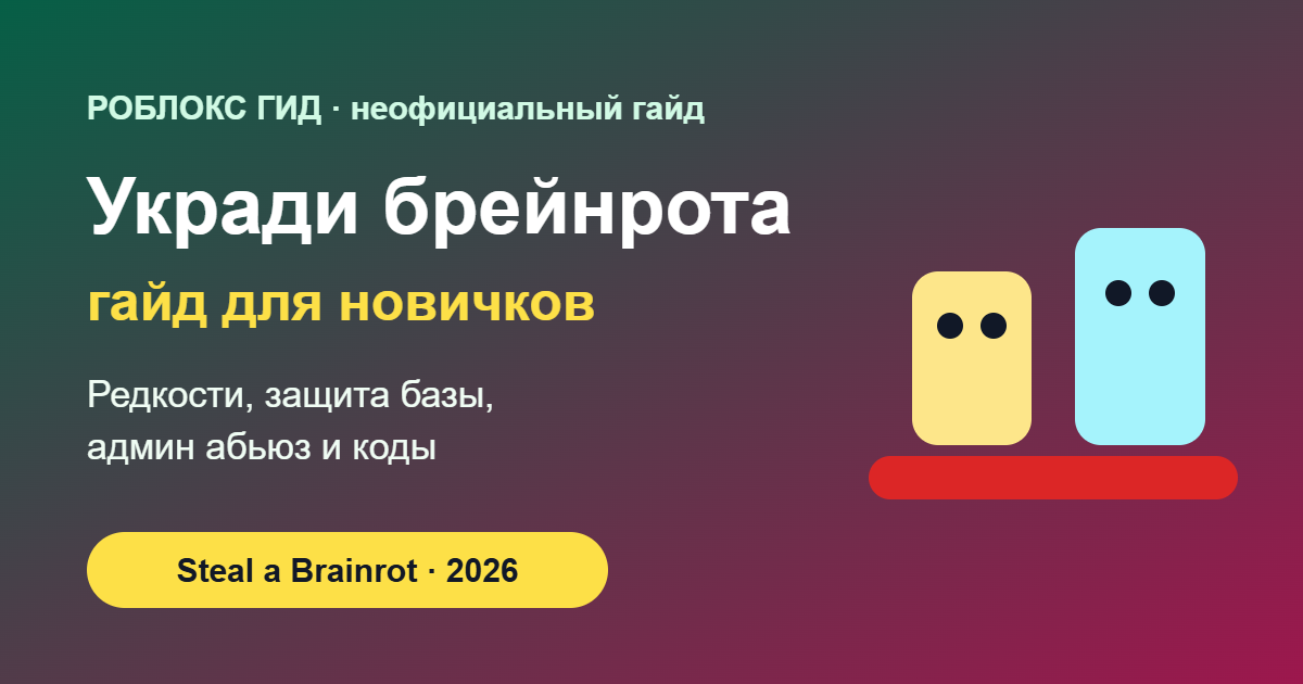 Укради брейнрота в Роблокс — гайд для новичков, обложка